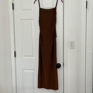 Reformation Breslin Dress - Metallic Copper